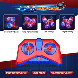 Braxel Spider Remote Control Cars, Spider Toys for 3-12 Year Old Boys Girls Gifts Rc Car Boys Toys age 3-12 Monster Truck Christ Xmas Gifts for Kids Toys Gifts for 3-12 Year Old Boys Girls Toys Car