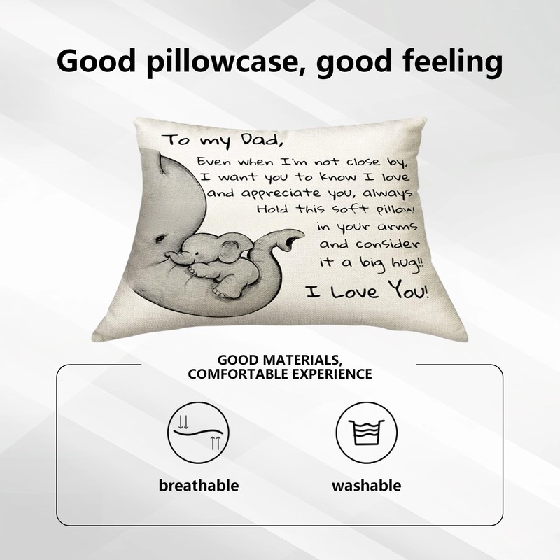 Pillowcase, Gifts from Son Daughter to Father, Suitable for Home,