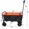 No Assembly Foldable Wagon Blue/Orange Small Kids Grocery Cart Versatile