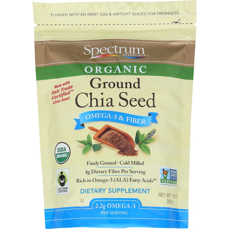 Spectrum Essentials Organic Ground Chia Seed, 10 oz