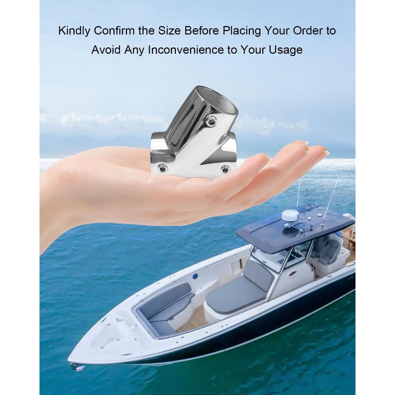 HZSIFU Boat Rail Fitting for 7/8'' Tube, Marine Stainless Steel