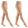 Truform Compression 30-40 mmHg Sheer Pantyhose Beige, Large, 2 Count