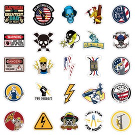 100pc Hard Hat Stickers for Men, Funny hardhat stickers for Adults Tool Box Helmet, Prank Meme Vinyl and Waterproof Decals for Construction, Mechanics, Electricians, Union, Oilfield, Military, Welders
