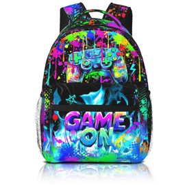 Kids School Backpack For Boys Game Boys Backpack For Kids Children Teens Elementary Middle School Students Video Game Bookbag Travel Back Pack for Age 6-18
