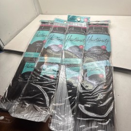 Hairtensity Silky 4 Yaki Brown 14” 100% Human & Premium Blend Hair 4 Pack New!