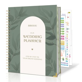 BIROYAL Wedding Planner for Bride - Wedding Planning Book and Organizer & Binder with 430 Pcs Wedding Planning Stickers - Hardcover Wedding Book with Metal Corner, 8 x11 inches - Best Engagement Gifts for Couples