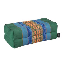 ANADEO YogaProducts Standard - Standard Zafu Yoga and Meditation Cushion - 100% Natural High Density Kapok - Comfort and Firmness - Sitting Stability - Green Blue - X1