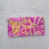 Checkbook Cover - Pink and Gold Batik Fabric Check Case