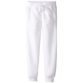 Southpole Boys' Big Active Basic Jogger Fleece Pants, White, Large / 14-16