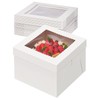 YYaaloa 8x8x8 Cake Boxes 20pcs 8 Inch with Window Clear