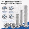 MroMax 10Pcs M4 x 70mm Pan Head Phillips Machine Screws,