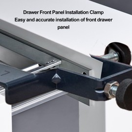 Asixxsix Drawer Front Installation Clamps, Carbon Steel Cabinet Hardware Jigs Versatile Adjustable Drawer Front Mounting Tool for Easy and Fast Assembly Panel Installation