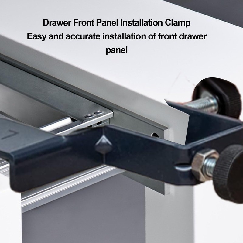 Asixxsix Drawer Front Installation Clamps, Carbon Steel Cabinet Hardware Jigs