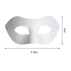Yookat 14 Pieces Paper Art Masks White Craft Masks Paintable Paper Mask Mardi Gras Masquerade Masks