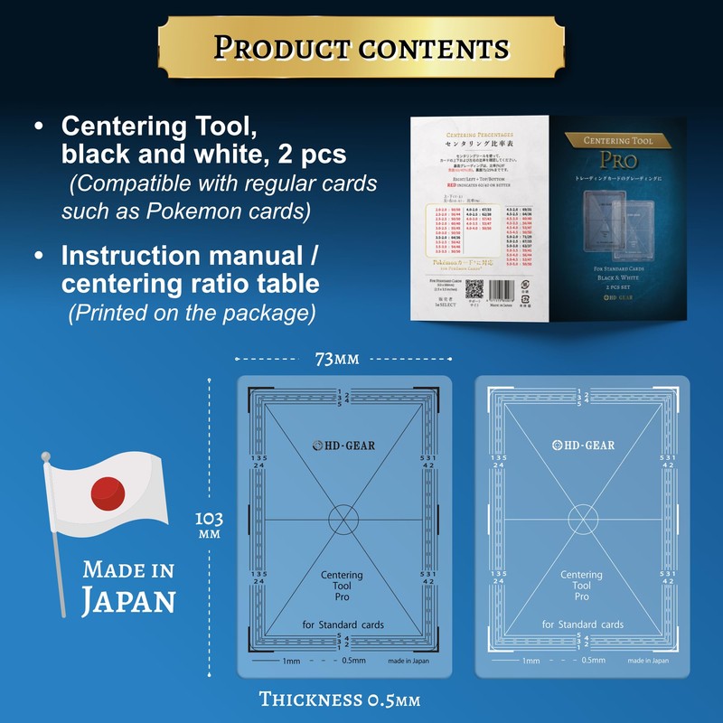 HD-GEAR Centering Tool Pro Card Grading Kit PSA Trading Cards