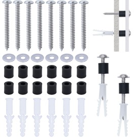120 Pieces Pegboard Spacer Mounting Kit Pegboard Mounting Kit Board Nail Installation Kit Includes Screws Wall Mounting Hardware for 1/8 Inch and 1/4 Inch (30 Set)