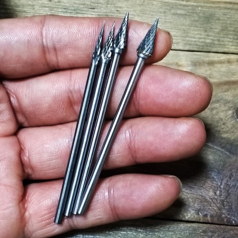 Luo ke 75mm Extra Long Carbide Burr Sets, 1/8 Inch
