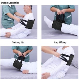 Transfer Sling with Handle 80 * 24Cm Padded Bed Transfer Nursing Sling Gait Transfer Belts Mobility Standing Lifting Aids Belt for Seniors Elderly People