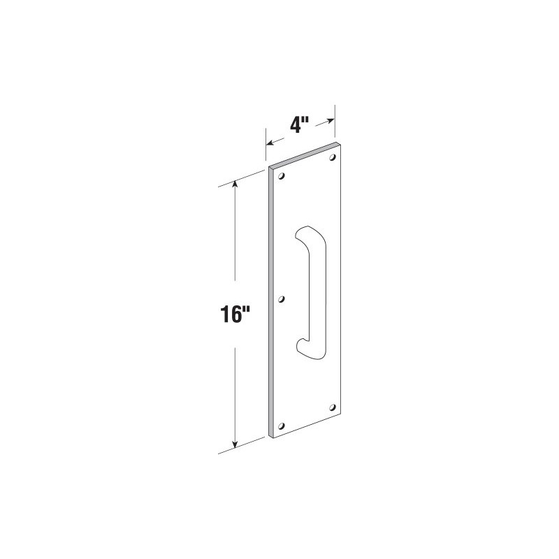 Prime-Line J 4643 4 x 16 In. Stainless Steel, Round