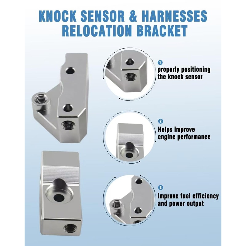 CaBYbigG 551216-KN30 Knock Sensor Relocation Bracket Kit for 1997-2007 GM