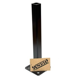 8" Weld on Railings Square Post Repair Mount with Bolts for 1-inch Rail Legs, 3-inch Base Plate 1" Handrail Solid or Tube Posts Repairs Kit Metal Loose Rusty Broke Stair Outdoor Rails-Furniture Legs