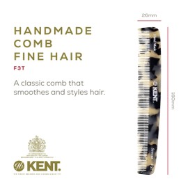 Kent Fine Tooth Parting Comb - Dandruff Hair Comb for Men and Women