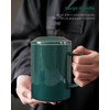 WEOPYCJ Oversized Ceramic Coffee Mugs 33 oz with Lid and
