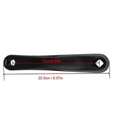 dilwe 170 mm Bike Crank Arm, Aluminium, Single Speed, Crank Set for Bicycle, Mountain Bike, Road Bike, Black, Rhombic Hole