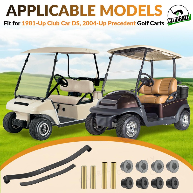 CLUBRALLY Club Car Golf Cart Front Leaf Springs with Bushing