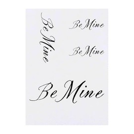 4 x 'Be Mine' Temporary Tattoos - Water Resistant, Skin-Safe, Non-Toxic Transfers, Mixed Sizes (TO00083886)
