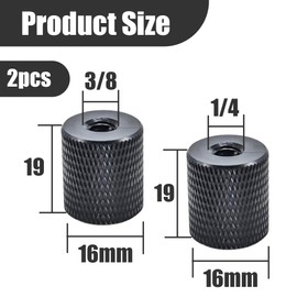 JchEnye 2 Pack Camera Tripod Adapter Kit - 1/4" and 3/8" Twisted Adapters for Cameras, Tripods, Light Stands and Monopods