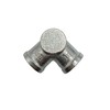 4 Pcs 3 Way L Tube Connector,Galvanized Pipe Fittings, Three