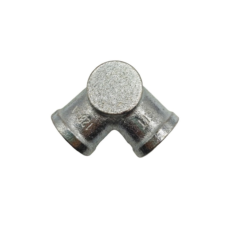 4 Pcs 3 Way L Tube Connector,Galvanized Pipe Fittings, Three