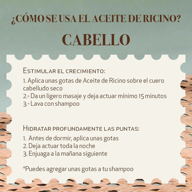 Aceite Ricino Yuya Tópico Hidratante Piel Cejas Cabello 50ml