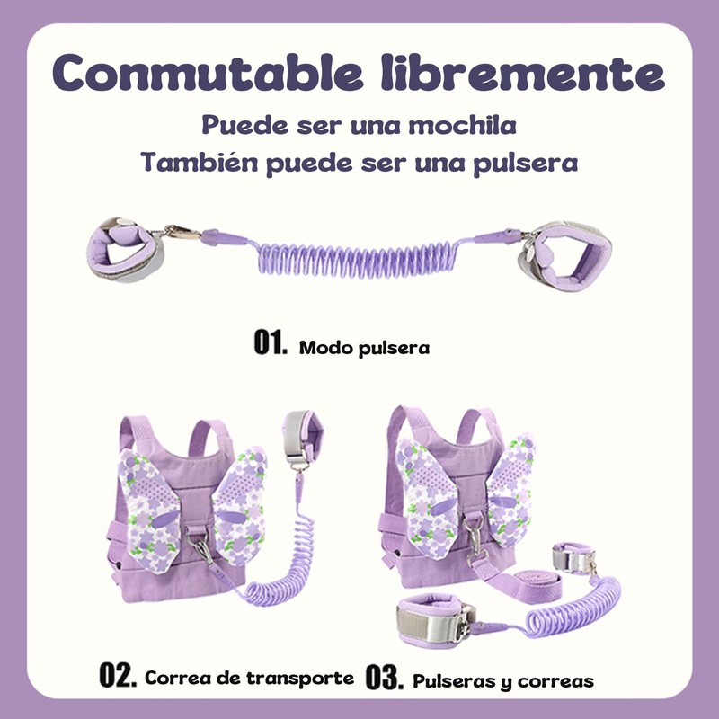 COREFUN Arnés de Paseo para Bebés, Bebé Mochila con Cuerda
