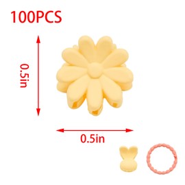 YUYUDEHM 60 PCS Small Flower and Rabbit Hair Clips, Baby Hair Clips Mini Claw Clips, 100 PCS Cute Bands for Women Girls