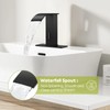 ZHIXINGKX Automatic Motion Sensor Faucet with Waterfall Spout,Stainless Steel Sink