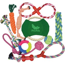 Juguete de Cuerda para Perros, 10pc, Cuerdas para morder y y Jugar, con Sonidos para Cachorros, duraderos y Resistentes