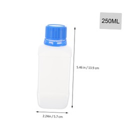 Ciieeo 5pcs Plastic Reagent Square Bottles Leak Liquid Storage Container with Wide Mouth Design Practical for Laboratory Use