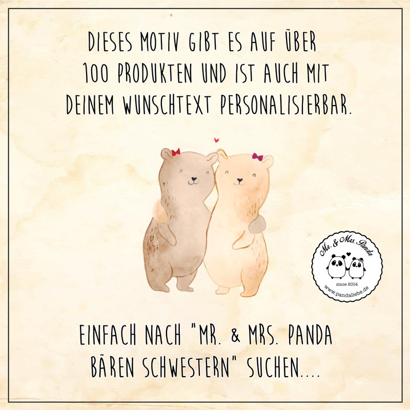Mr. & Mrs. Panda Make-Up Bag Bear Sisters, White, Hand