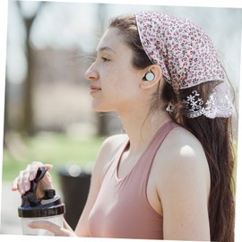 FOMIYES 2pcs Triangular Headband Triangle Kerchief Women Scarf Print Hair Scarves Ladies Headbands Satin Bonnet Cloth Headband with Tie Silk Bonnet Floral Women Headband Make-up Polyester