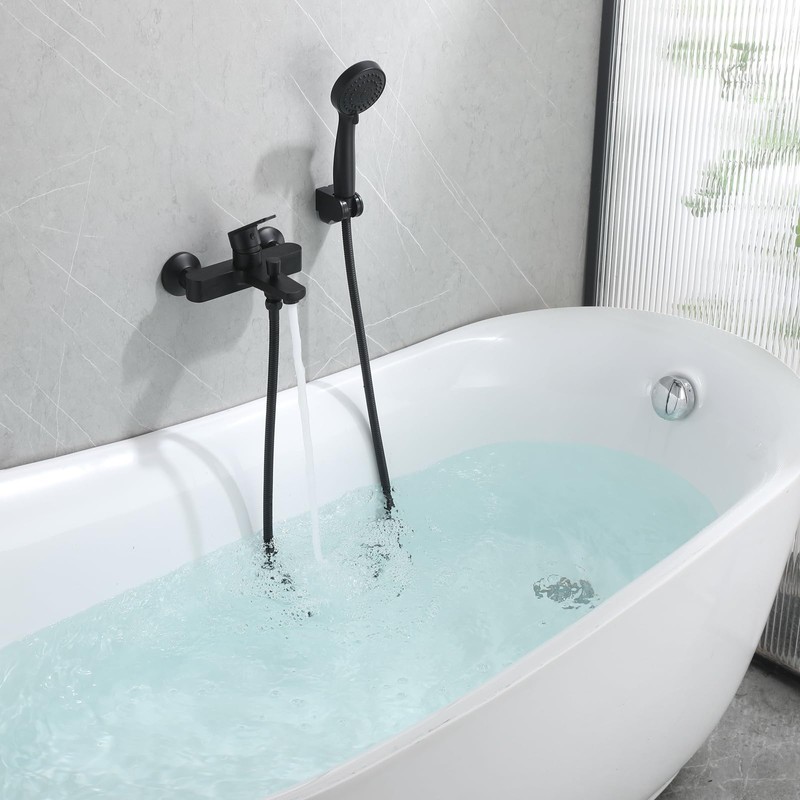 HONYI Bathtub Faucet with Sprayer, Tub Spout with Diverter Bathroom