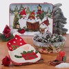 Certified International Christmas Gnomes Rectangular Platter 14" x 10", Multicolor,