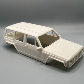 1/24 scale Jeep XJ Rc Body, Stock or with Armor! - Style: Armored , Color: Black