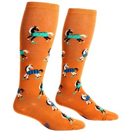 Sock It To Me, Women's Wide-Calf Stretch-It, Horses Keep Me Stable Socks, One Size