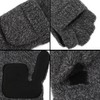 ViGrace Winter Knitted Convertible Fingerless Gloves Wool Mittens Warm Mitten