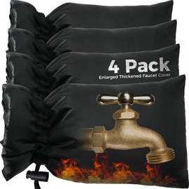 Outdoor Faucet Covers for Winter Freeze Protection, 2 Pack 6.7" x 11" Hose Bib Covers for Winter, Water Spigot Covers Winter Insulated, Pipe Wrap Insulation Cover Socks Outside Faucet Freeze Protector