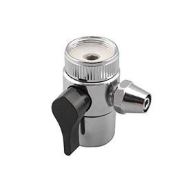 PureSec Kitchen Sink Faucet Diverter Valve(Black Lever type) with M22(≈22mm) Inner Threaded Swivel Collar and 1/4 inch Single Way Outlet for Countertop&unersink Water filtration System