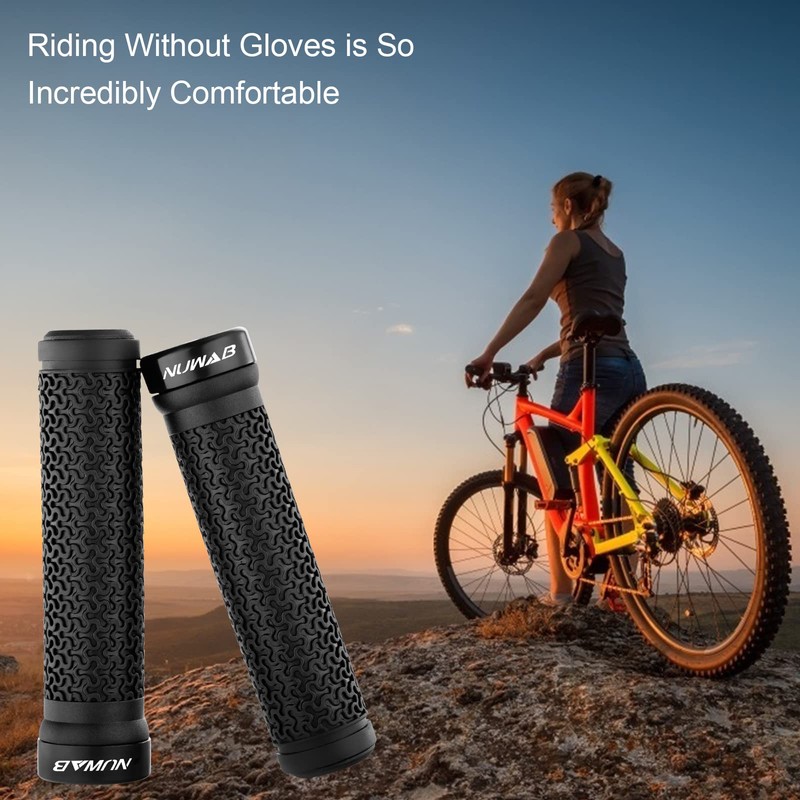 NUWAB Premium Bike Handlebar Grips, Professional Mountain Bicycle Grips with