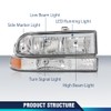 PIT66 Headlights Assembly Front Headlamp LED Light Bar Compatible with